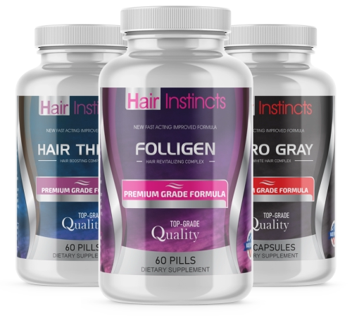 Folligen, Hair Thrive & Retro Gray